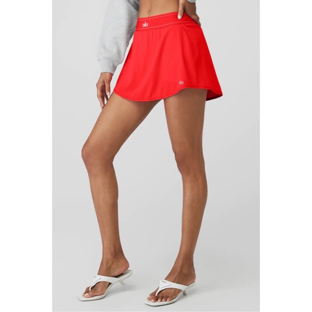 ALO Yoga Match Point Tennis Skirt in Red Hot Summer Limited Edition Size M - Picture 8 of 11